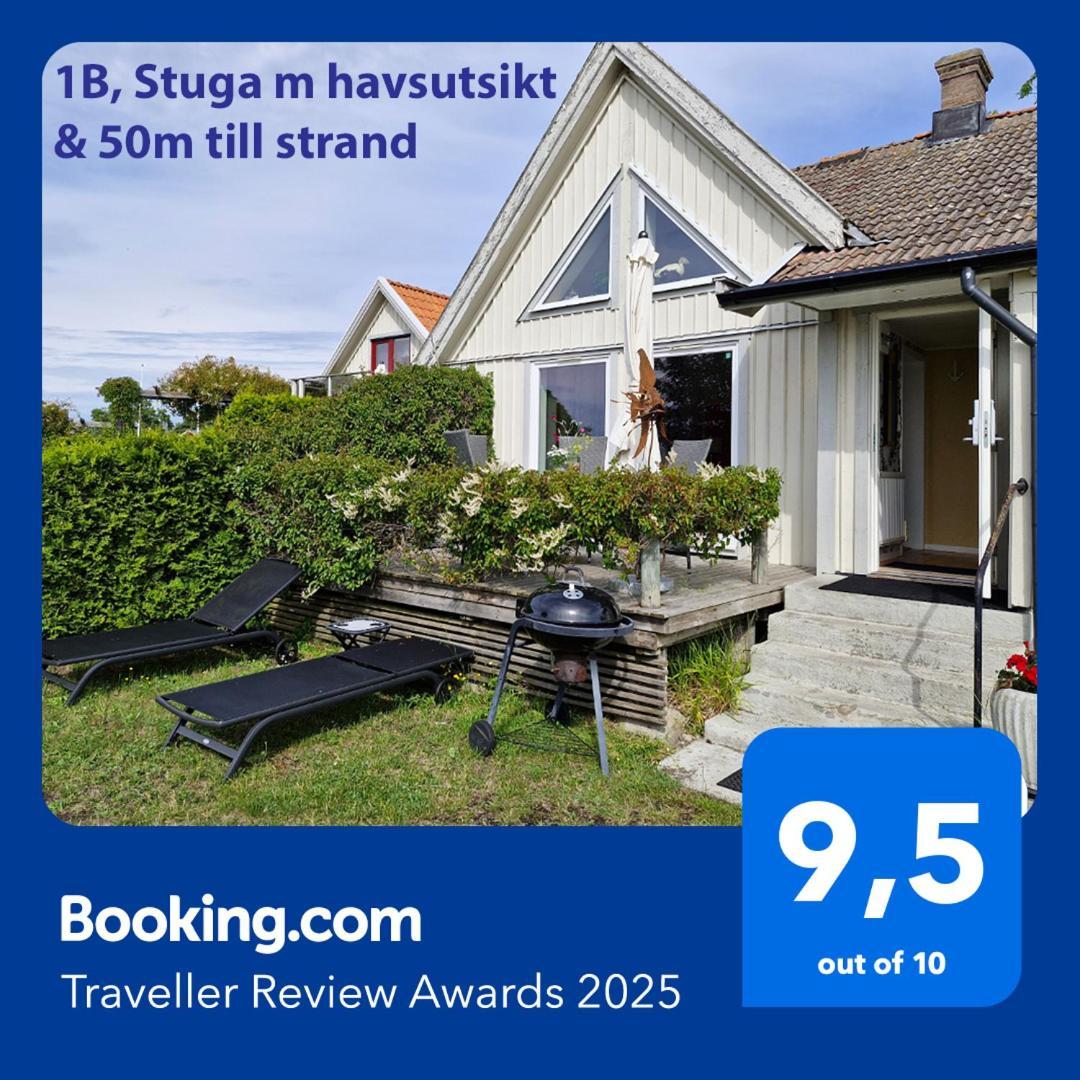 Stuga m havsutsikt&50m till strand Byxelkrok Exteriör bild